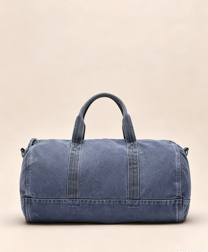 Garment Dyed Large Cylindrical Weekender Duffle Bag