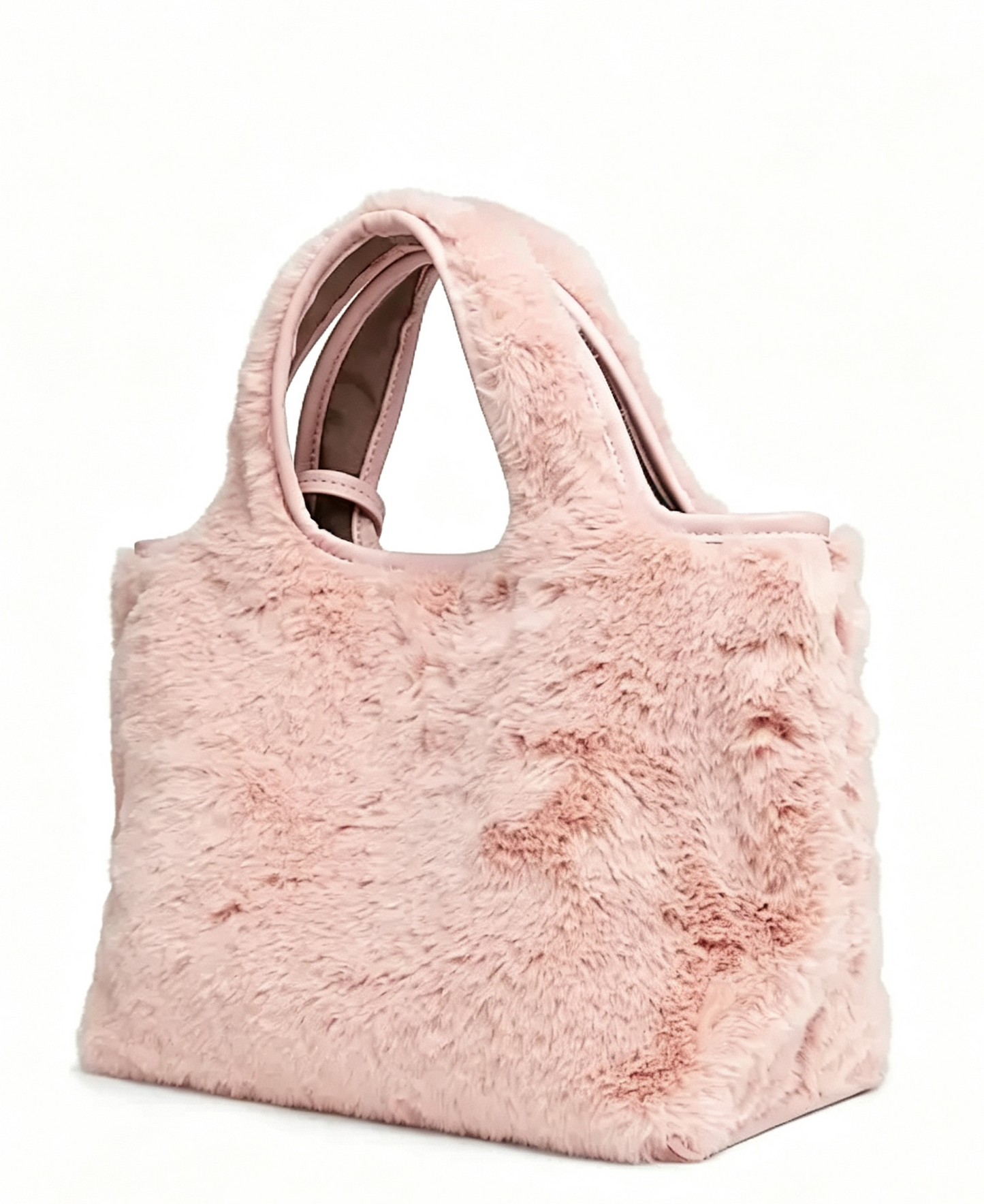 Fuzzy Mini Magnetic Snap Market Handheld Tote