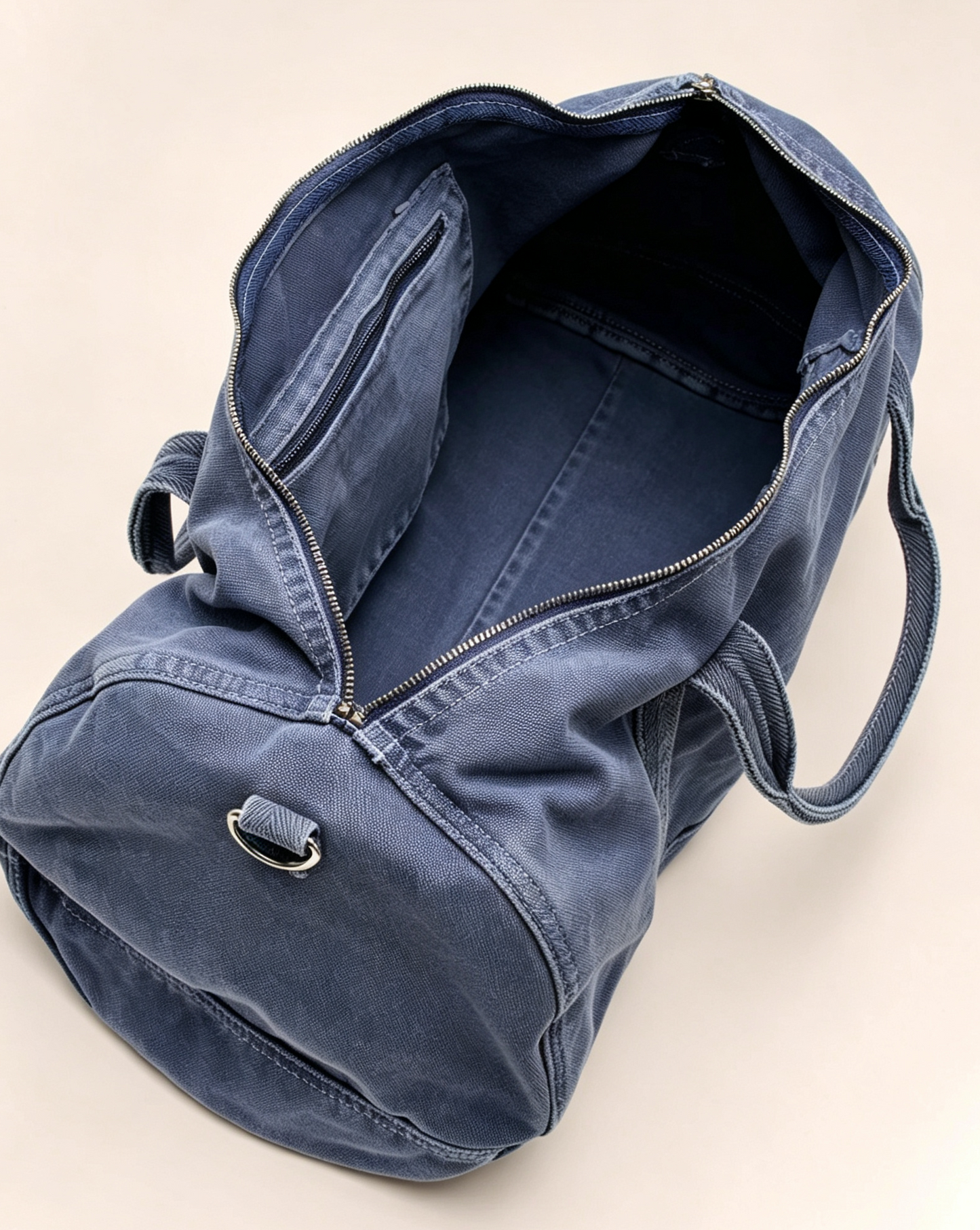 Garment Dyed Large Cylindrical Weekender Duffle Bag